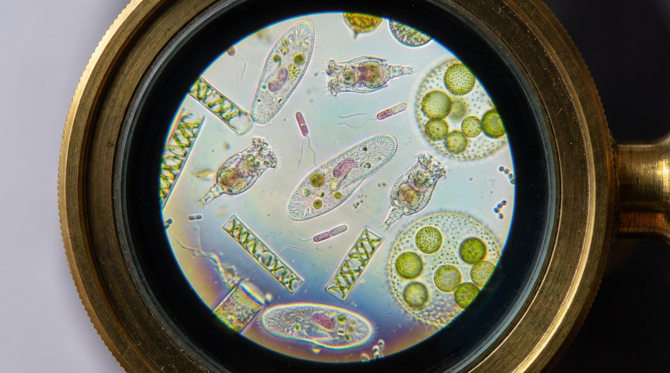 Микроорганизмы под микроскопом